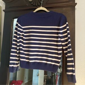 J Crew Striped Navy Sweater Small